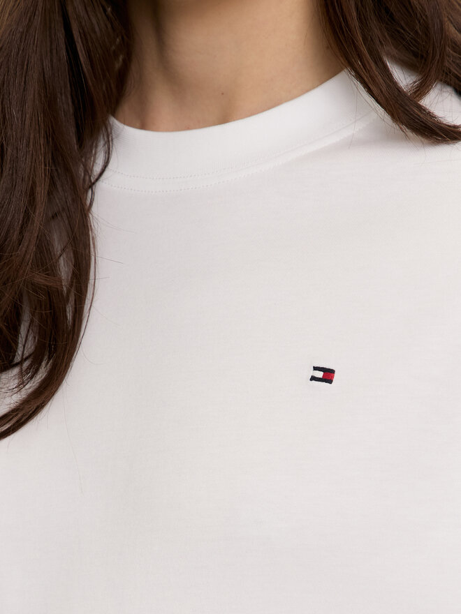 Tommy Hilfiger Tommy Hilfiger Marškinėliai Modern Flag WW0WW43597 Balta Relaxed Fit