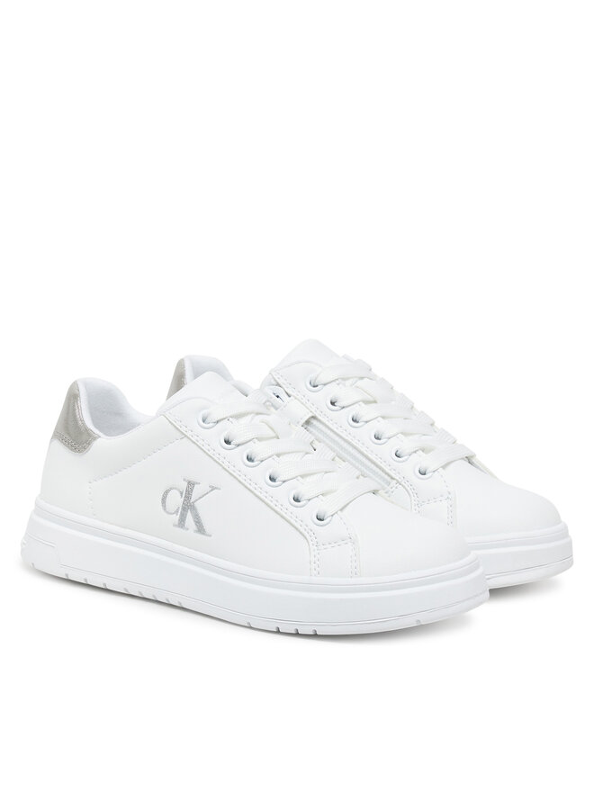 Calvin Klein Jeans Sneakersy Calvin Klein Jeans Low Cut Lace-Up Sneaker V3A9-82013-1355 M Biela