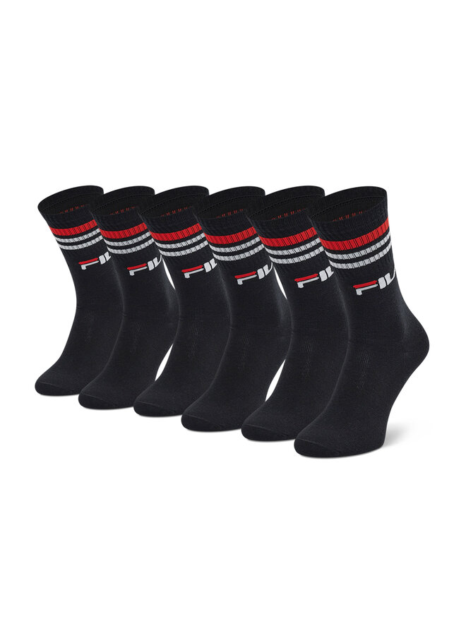 Fila Set di 3 paia di calzini lunghi unisex Fila Calze F9090 Nero