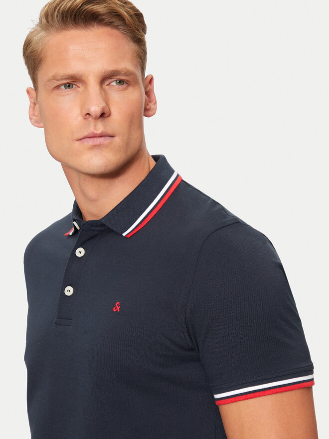 Jack&Jones Jack&Jones Поло Paulos 12136668 Cиній Slim Fit