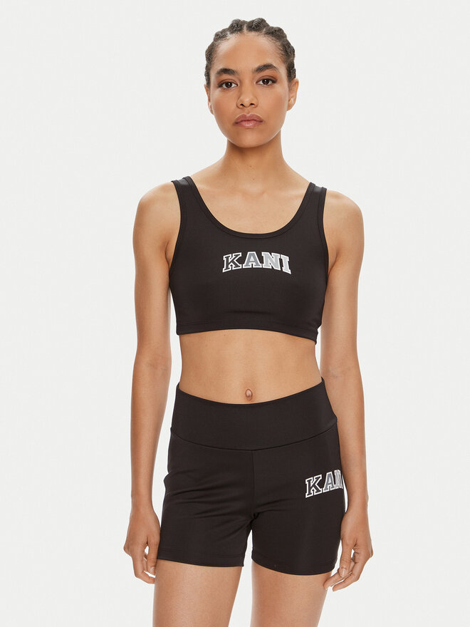 Karl Kani Karl Kani Top de sujetador Small Serif 6131340 Negro Slim Fit