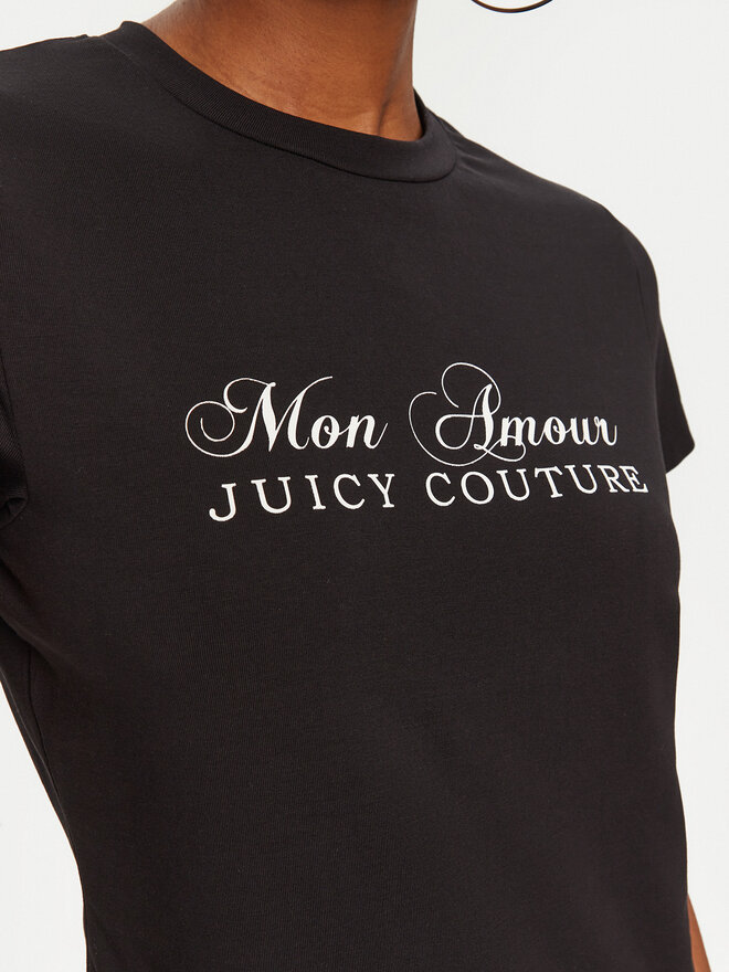 Juicy Couture Juicy Couture Camiseta Mon Amour JCSCT224407 Negro Slim Fit