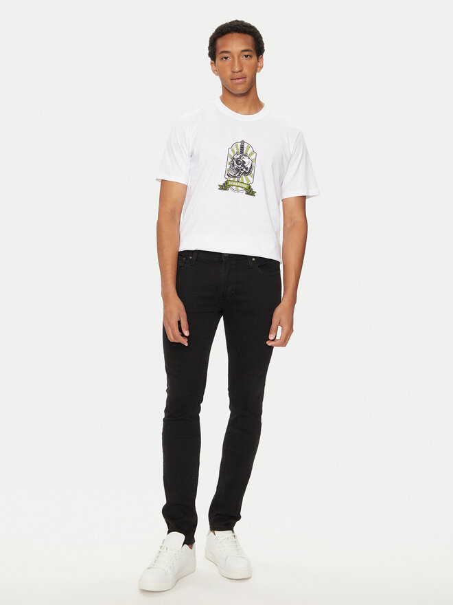 Jack&Jones Jack&Jones Marškinėliai Seven Skull 12262491 Balta Regular Fit