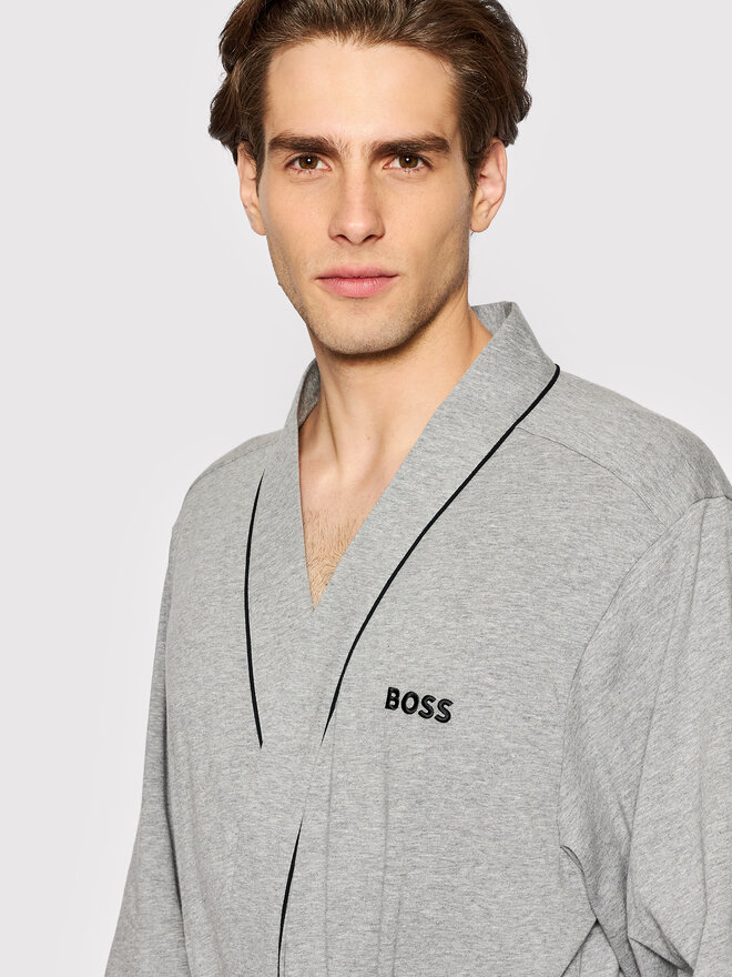 BOSS Boss Chalatas Kimono 50469624 Pilka