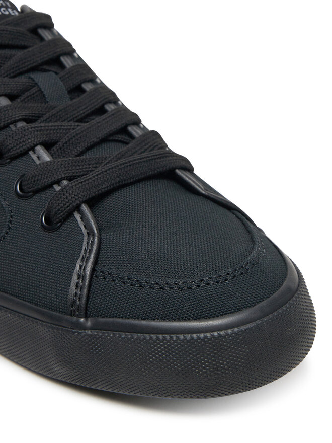 Tommy Hilfiger Πάνινα παπούτσια Tommy Hilfiger Core Corporate Vulc Canvas FM0FM05398 Μαύρο