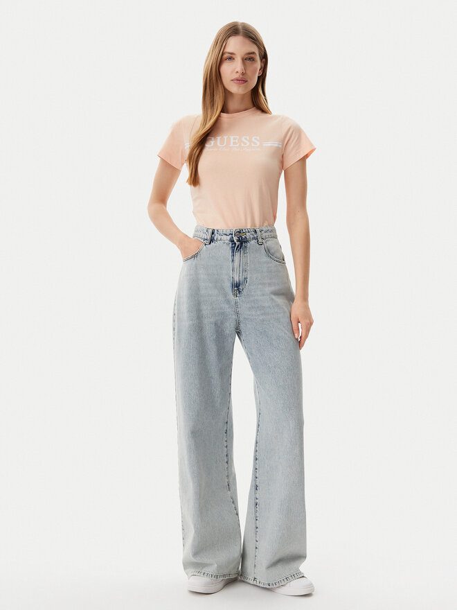 Guess Guess Marškinėliai V5GI03 I3Z14 Oranžinė Regular Fit