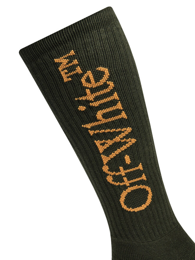 Off-White Lange Socken Off-White OMRA075S23KNI0015620 Grün