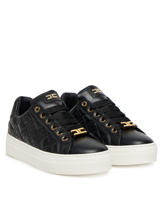 Elisabetta Franchi Снікерcи Elisabetta Franchi Low Cut Lace Up F4A9-E0357-1251 D Чорний