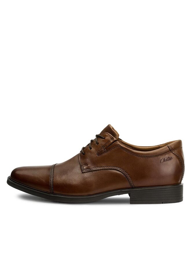Clarks Półbuty Clarks Tilden Cap 261300967 Brązowy