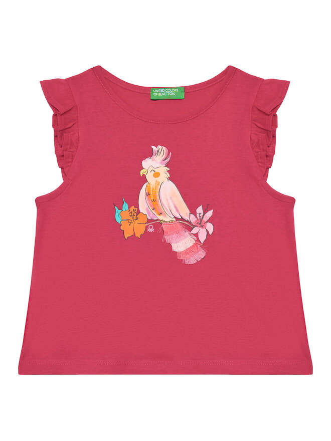 United Colors Of Benetton United Colors Of Benetton Camiseta 3I1XG10JK Rosa Regular Fit