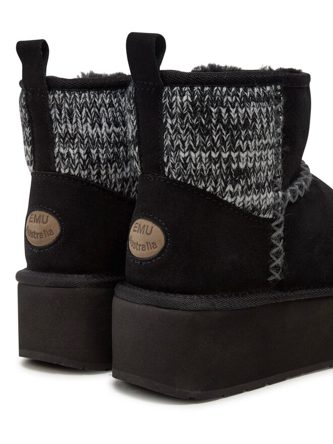 EMU Australia Śniegowce EMU Australia Stinger Knit Flatform W13143 Czarny