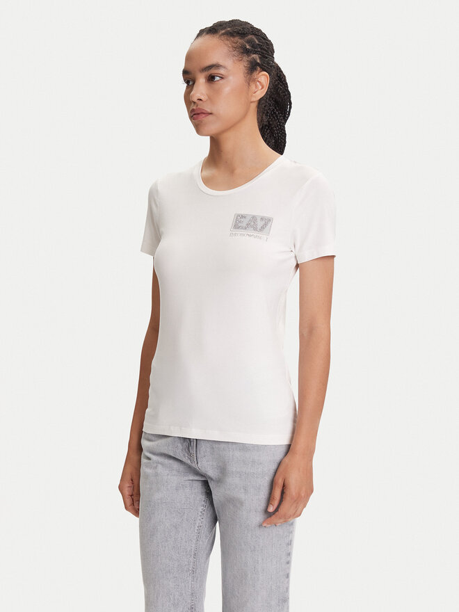 EA7 Emporio Armani EA7 Emporio Armani Camiseta 7W000492 AF10373 U0005 Écru Regular Fit