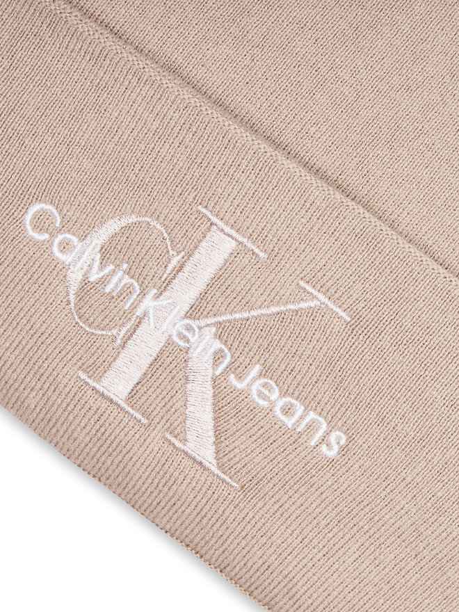 Calvin Klein Gorro Calvin Klein Mono Logo Embro K60K612668 Beis