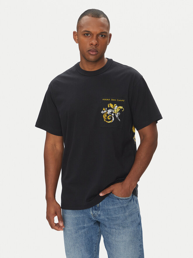 Versace Jeans Couture Versace Jeans Couture Camiseta 78GAH6RB Negro Regular Fit