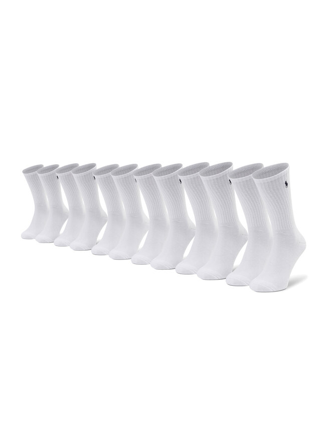 Polo Ralph Lauren Zestaw 6 par wysokich skarpet męskich Polo Ralph Lauren Classic 449723763001 Biały