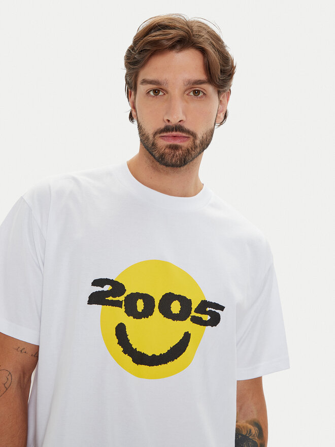 2005 2005 Футболка Unisex Smiley Білий Regular Fit