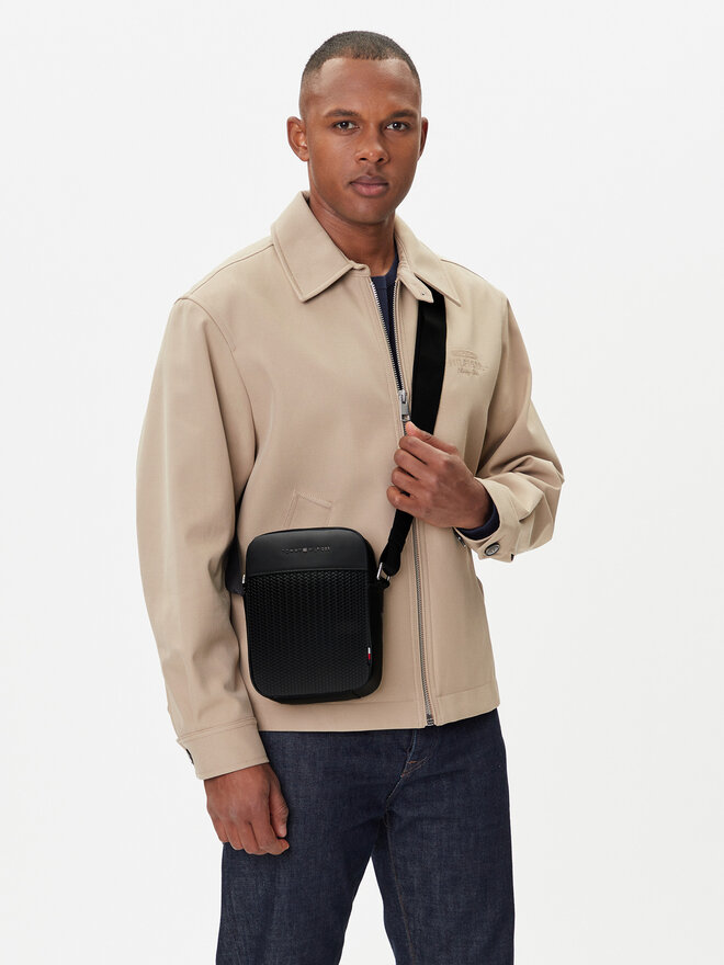 Tommy Hilfiger Τσαντάκι Tommy Hilfiger Th Woven Mini Reporter AM0AM13661 Μαύρο