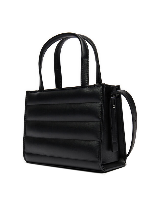 Calvin Klein Handtasche Calvin Klein Line Quilt Mini Tote K60K612116 Schwarz