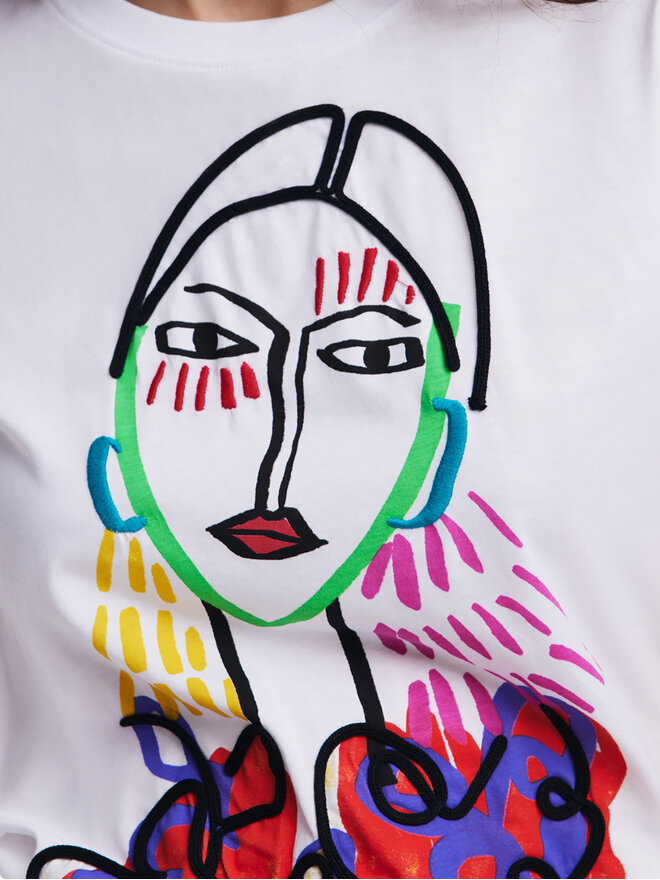 Desigual Desigual Camiseta Misuri 25SWTKA9 Blanco Regular Fit