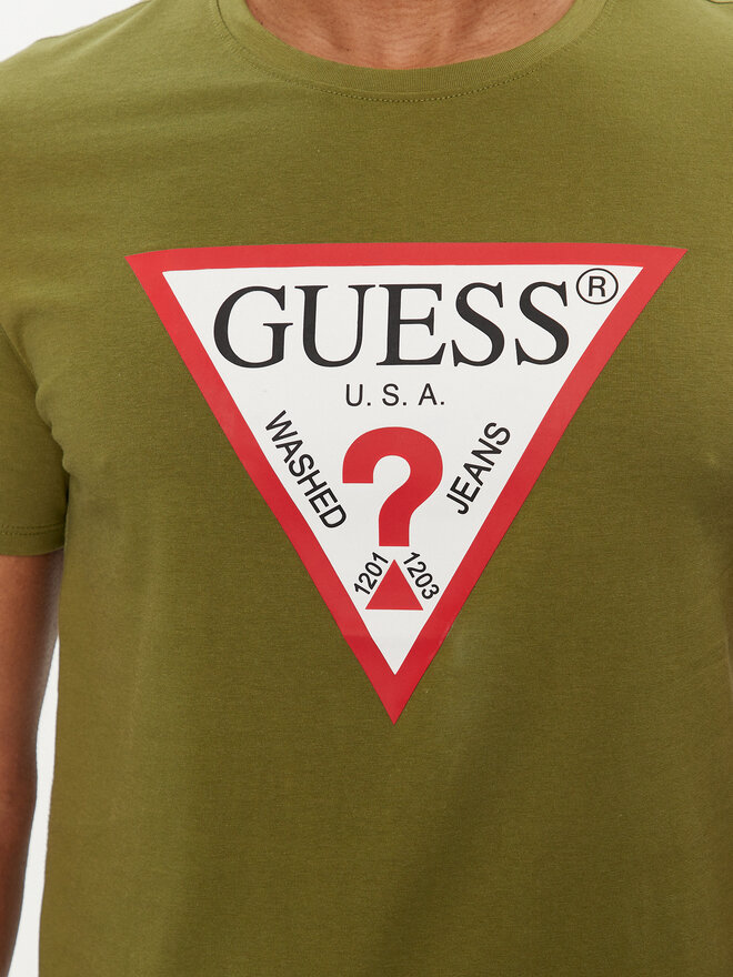Guess Guess T-Shirt Logo M2YI71 I3Z14 Grün Slim Fit