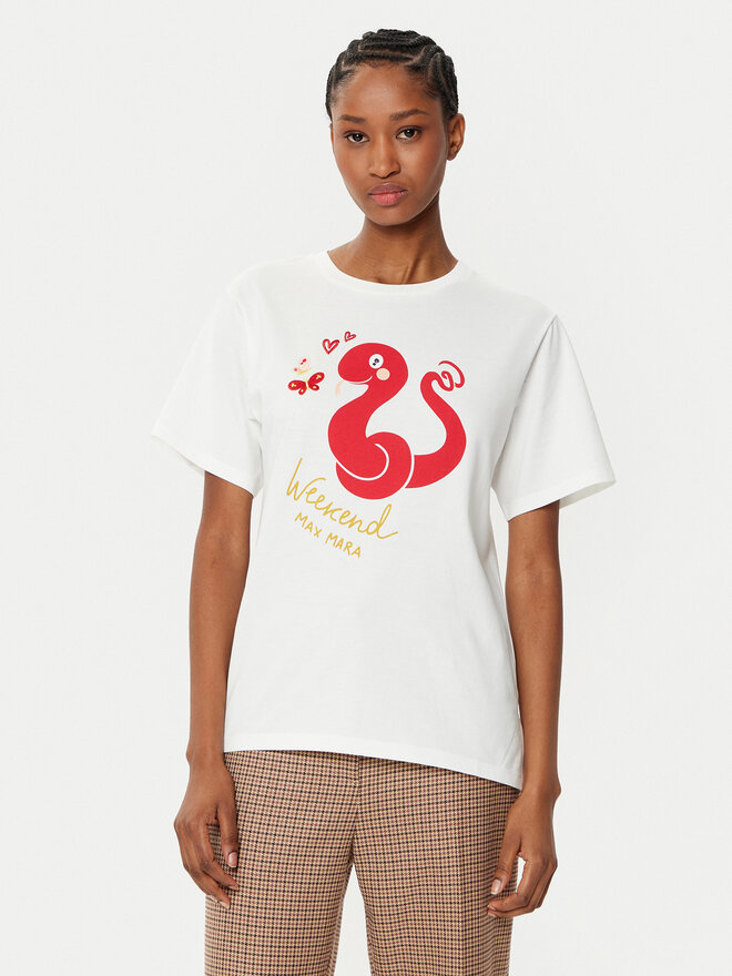 Weekend Max Mara Weekend Max Mara Camiseta Cabina 2515971041 Blanco Regular Fit