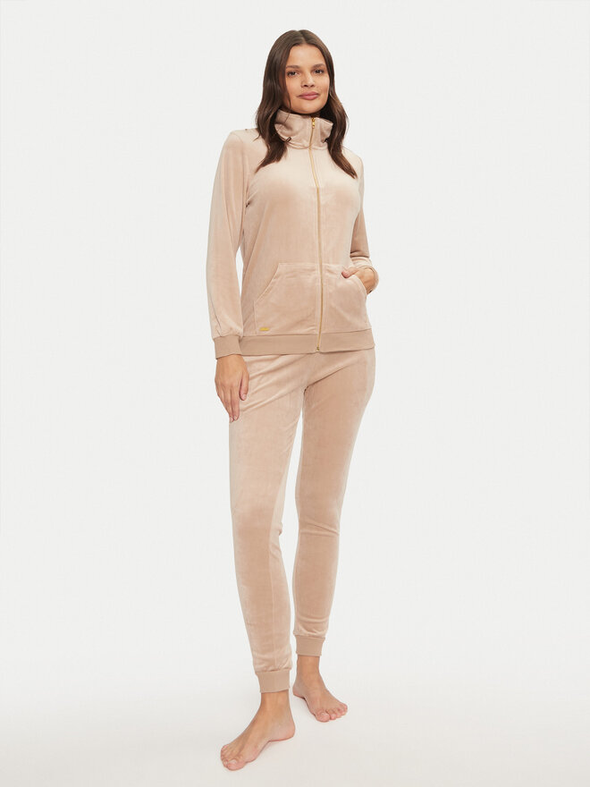 Selmark Selmark Pijama P9074 Beis Regular Fit