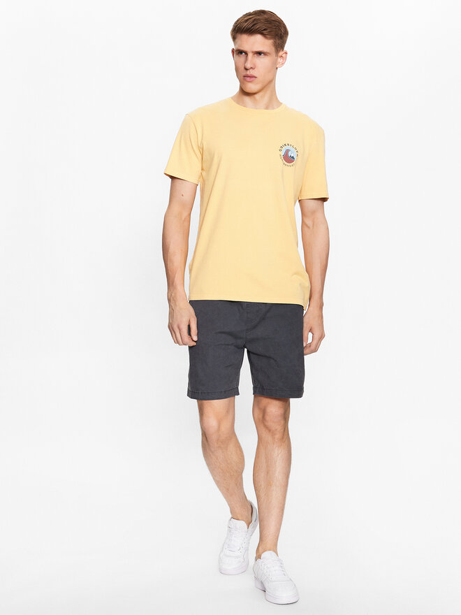 Quiksilver Quiksilver Póló Qs Bubble Stamp EQYZT07258 Sárga Regular Fit