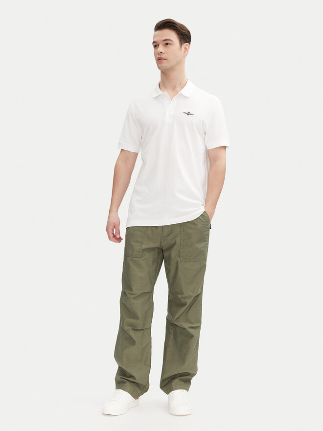 Aeronautica Militare Aeronautica Militare Polo marškinėliai 251PO1843P191 Balta Regular Fit