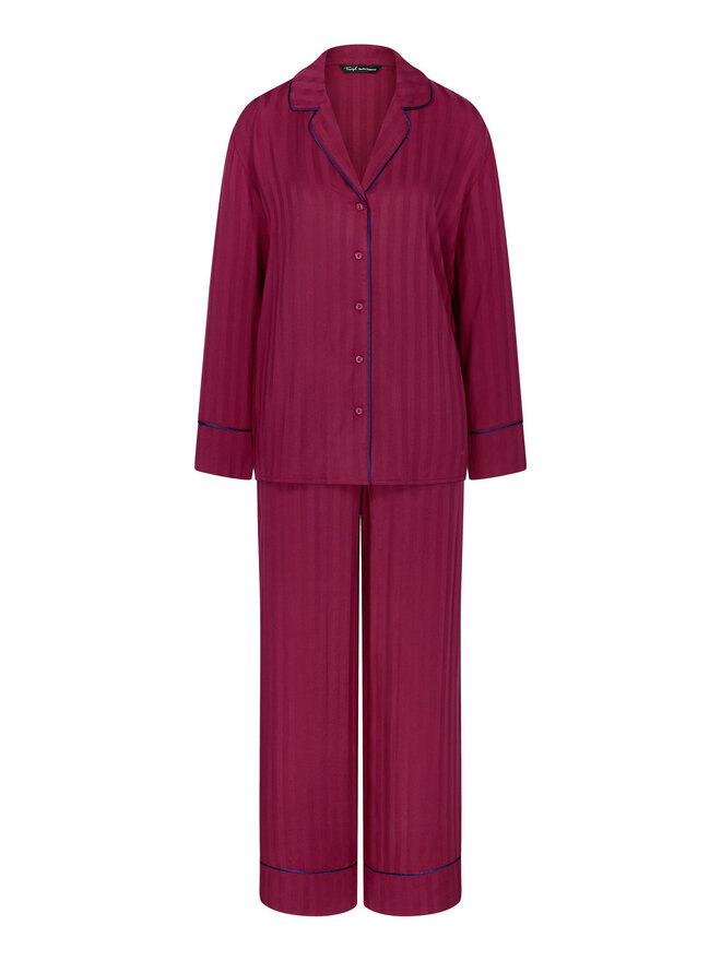 Triumph Triumph Pyjama Amourette Jacquard 10225073 Dunkelrot Relaxed Fit