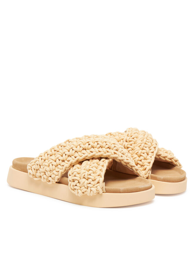 Inuikii Šľapky Inuikii Woven Strap Stones 70104-367 705 Béžová
