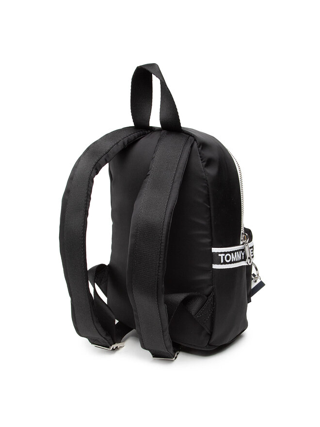 Rucksack Tommy Jeans Tjw Mini Logo Tape Backpack Nyln AW0AW09734 Schwarz eschuhe