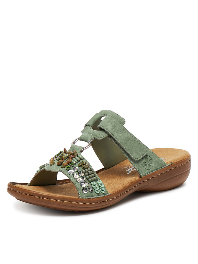 Rieker Natikači Rieker 60814-52 Zelena
