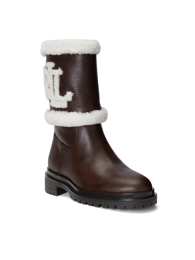 LAUREN RALPH LAUREN Členková obuv Lauren Ralph Lauren Carter 802915439002 Hnedá