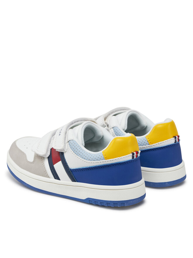 Tommy Hilfiger Sneakersy Tommy Hilfiger Flag Low Cut Velcro Sneaker T1X9-33844-1269 S Bílá