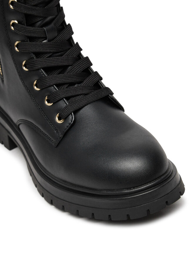 Tommy Hilfiger Trapper stila apavi Tommy Hilfiger Lace-Up Bootie T3A5-33567-1351 S Melns