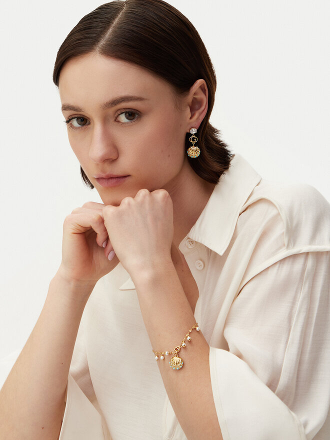 Guess Náramek Guess JUBB05 134JW Zlatá