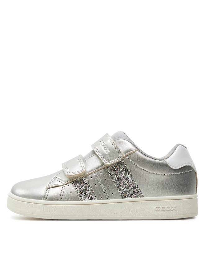 Geox Sneakersy Geox J Eclyper Girl J45LRA 000NF C1007 S Strieborná