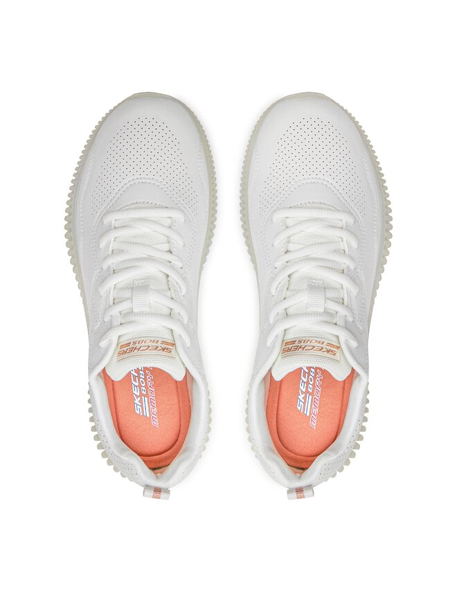 Skechers Sneakersy Skechers Bobs Geo-How Marvelous 117422/OFWT Biały
