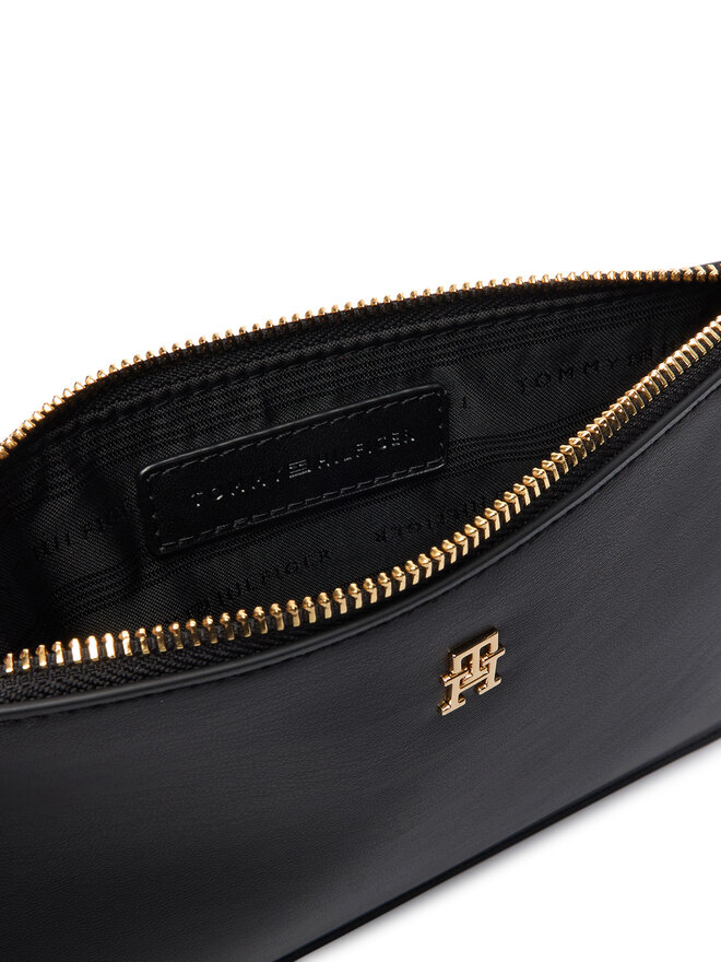 Tommy Hilfiger Handtasche Tommy Hilfiger Th Icon Chain Shoulder Pouch AW0AW18298 Schwarz