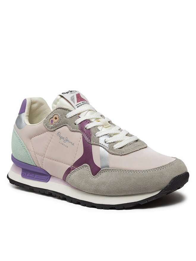 Pepe Jeans Sneakersy Pepe Jeans Brit Print W PLS40010 Šedá