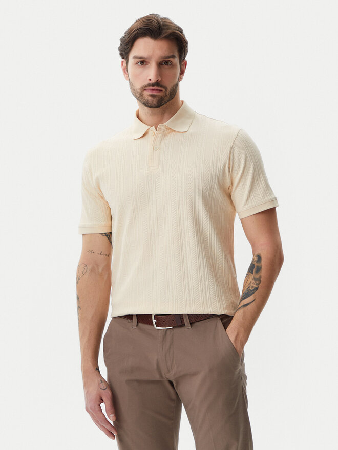 Selected Homme Selected Homme Polo 16094575 Μπεζ Regular Fit