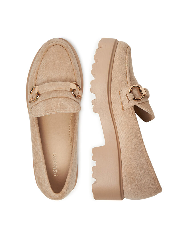 DeeZee Loafersy DeeZee LE601-4 Beżowy