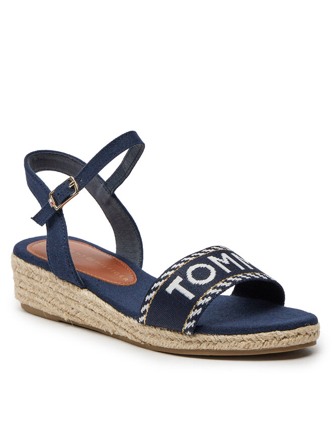 Tommy Hilfiger Espadrilky Tommy Hilfiger Rope Wedge Sandal T3A7-33287-0890 Tmavomodrá