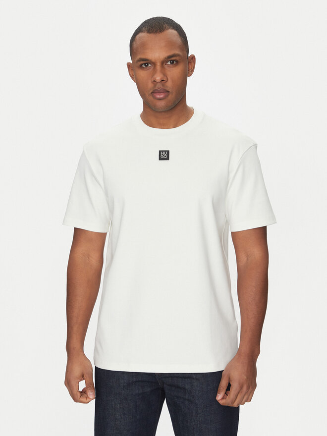 HUGO HUGO Футболка Dalile 50505201 Écru Regular Fit