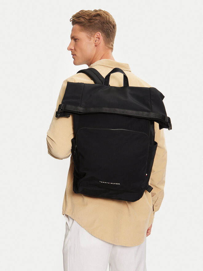 Tommy Hilfiger Zaino Tommy Hilfiger Skyline Rolltop AM0AM11921 Nero