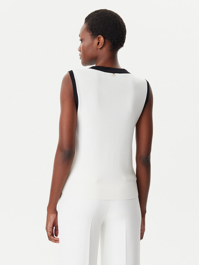 LOLA CASADEMUNT LOLA CASADEMUNT Γιλέκο LS2511001 Λευκό Regular Fit