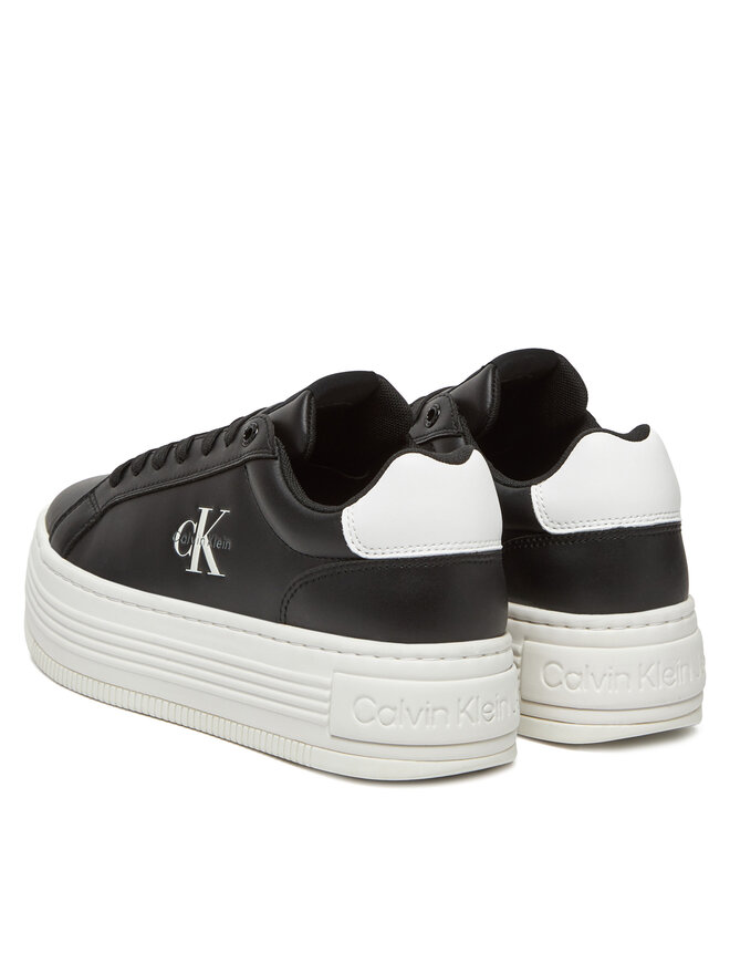 Calvin Klein Jeans Sportcipők Calvin Klein Jeans Bold Flatf Low Lace Lth YW0YW01878 Fekete