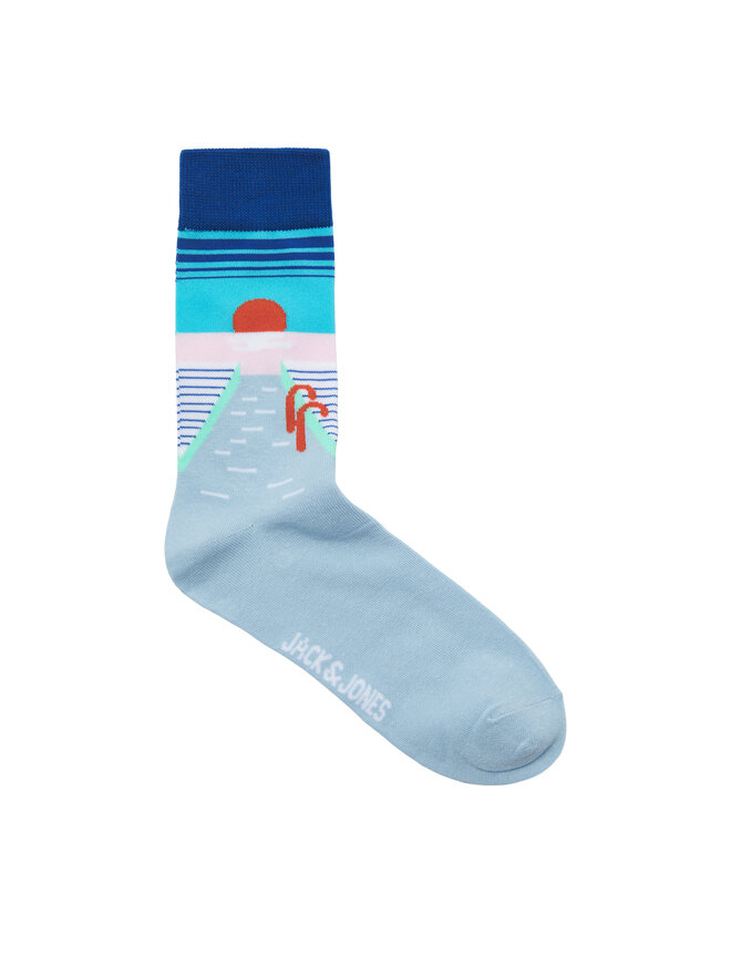 Jack&Jones Zestaw 5 par wysokich skarpet męskich Jack&Jones Sunrise 12277377 Kolorowy
