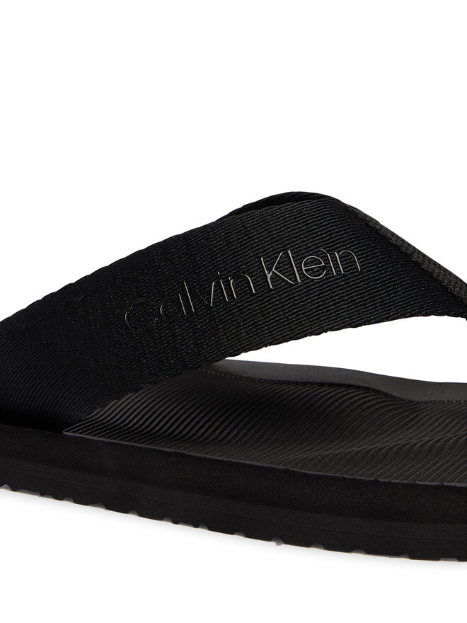 Calvin Klein Zehentrenner Calvin Klein Logo Webbing Strap HM0HM02106 Schwarz