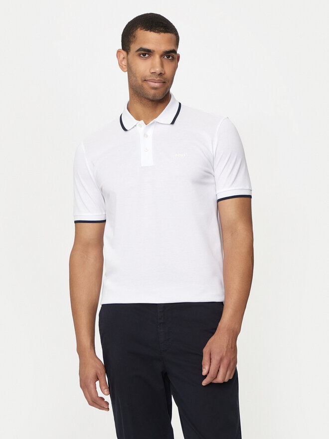 BOSS BOSS Polo Parlay 190 50494697 Blanco Regular Fit
